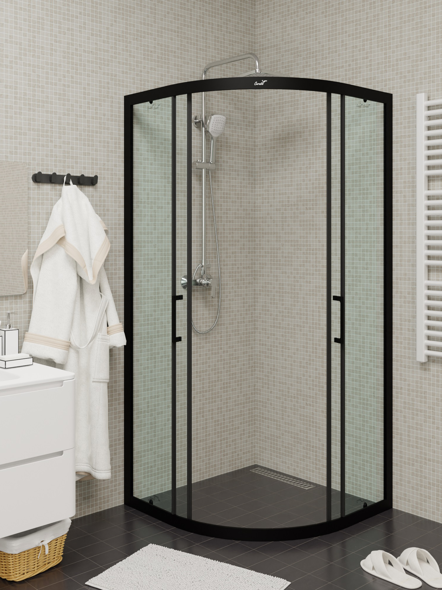 Ограждение VIVA100B душевое Ceruttispa без поддона (100x100x195)