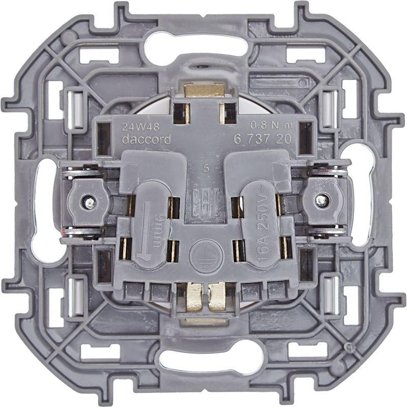 Розетка 1-м СП Inspiria 16А IP20 250В 2P+E немецк. стандарт механизм бел. IEK 673720