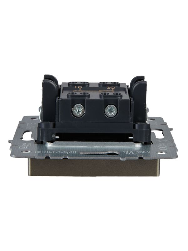 Выключатель перекрестный 1-кл. СП BRITE 10А ВС10-1-3-БрШ механизм шампань IEK BR-V13-0-10-K37