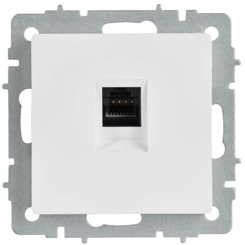 Розетка компьютерная СП BRITE РК10-БрАБ RJ45 кат.5E механизм арктич. бел. IEK BR-K10-1-K91