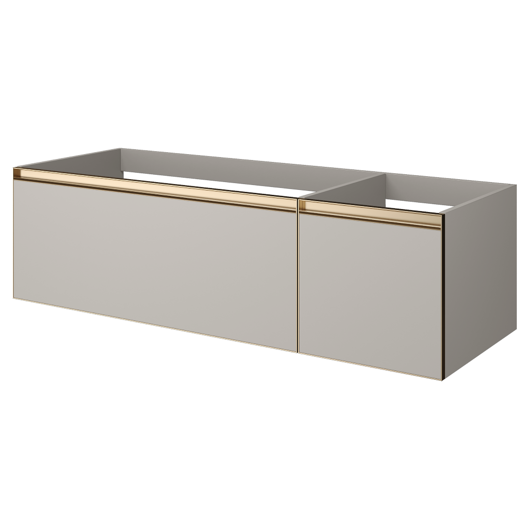 QUATRO 2 140см (100+40) тумба CASHMER профиль MATT GOLD