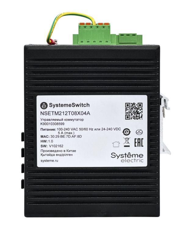 Коммутатор промышленный управляемый Ethernet L2 8х10/100/1000BaseT 4х100/1000BaseX SFP SE NSETM212T08X04A
