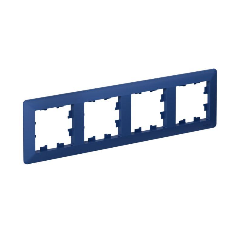 Рамка 4-м AtlasDesign Air аквамарин/дым. черн. SE ATN221104