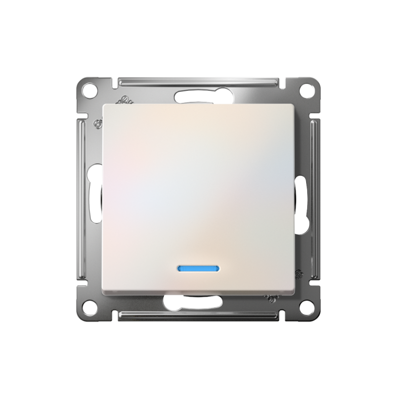 Выключатель 1-кл. СП AtlasDesign 10А IP20 (сх. 1а) 10AX с подсветкой механизм жемчуж. SE ATN000413