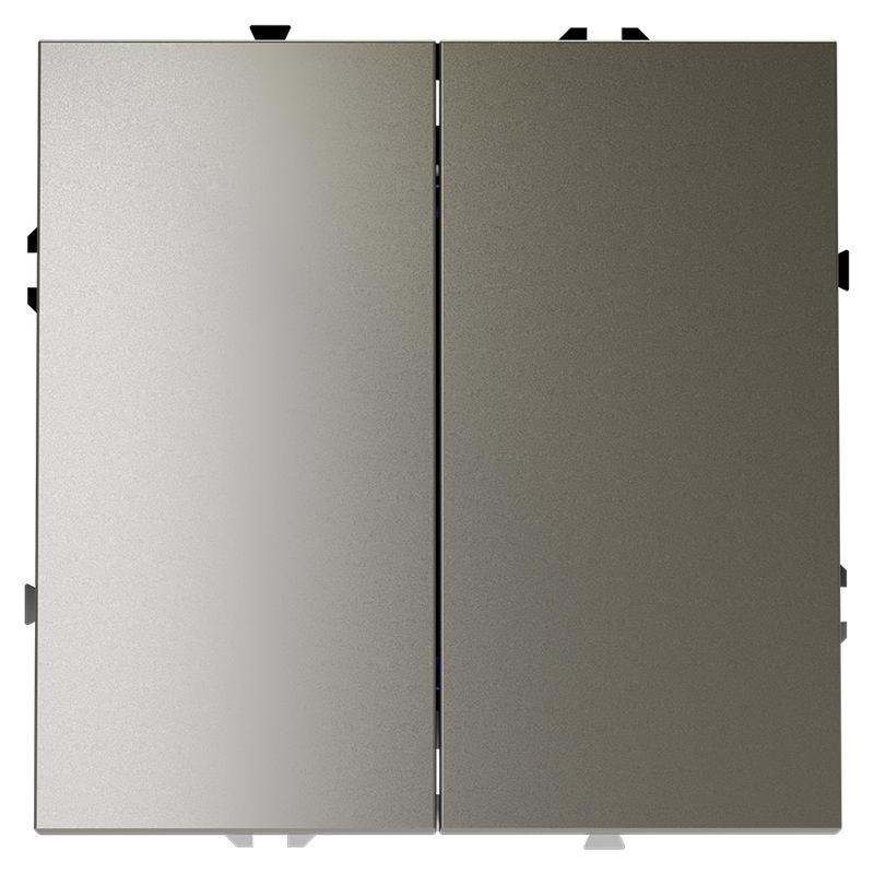 Выключатель 2-кл. СП S70 10А с самовозвратом механизм шелк Voltum VLS020604