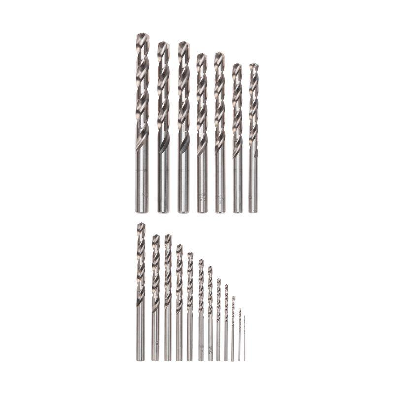 Набор сверл по металлу 1-10мм (через 0.5мм) Р6М5 цилиндрический хвостовик 19шт Kranz KR-91-0635