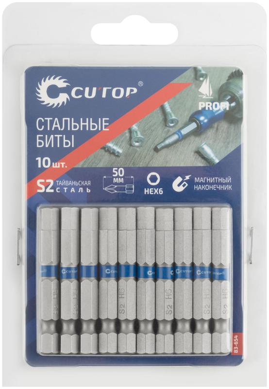 Бита стальная Profi HEX6 50мм (уп.10шт) Cutop 83-654