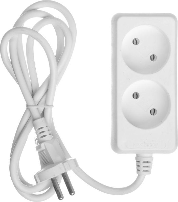 Удлинитель 2х1.5м без заземл. 10А IP20 У2 2P 250В 2х0.75 IEK WYP10-06-02-01-N