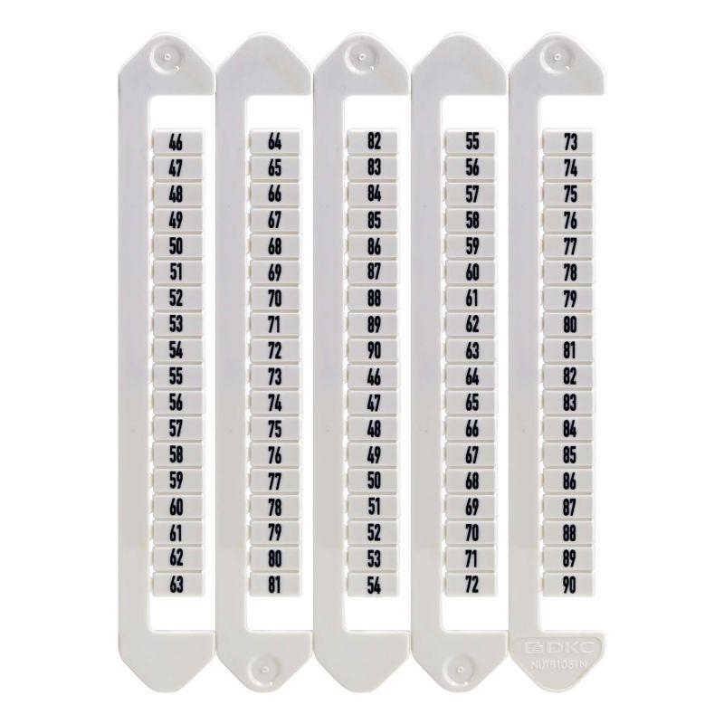 Маркировка для клемм Ш=5мм от 361 до 405 вертикал. ориентация DKC NUTB-5-361-405V