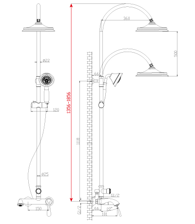 Душевая программа для ванны Lemark Intense (LM5662C)