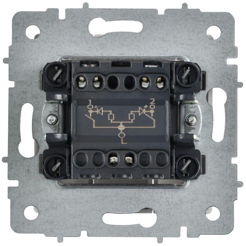 Выключатель 2-кл. СП BRITE ВС10-2-1-БрАБ 10А с индикацией механизм арктич. бел. IEK BR-V20-1-10-K91