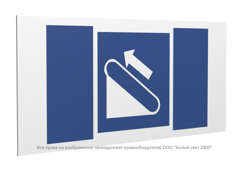 Знак безопасности PP-36162.D04"Эскалатор (подъемник)" Белый свет a20781