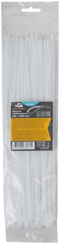Хомут для проводов 3.6х300мм нейлон. (уп.100шт) MOS 60249М