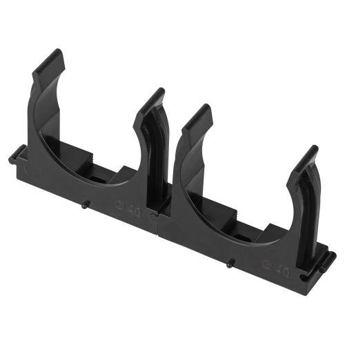 Держатель для труб (клипса) d40мм для прямого монтажа CLIP-40-B-MP черн. (уп.25шт) Эра Б0062033