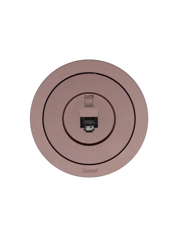 Розетка компьютерная СП OSEN RJ45 кат.6 механизм шоколад LEZARD 743-7388-140