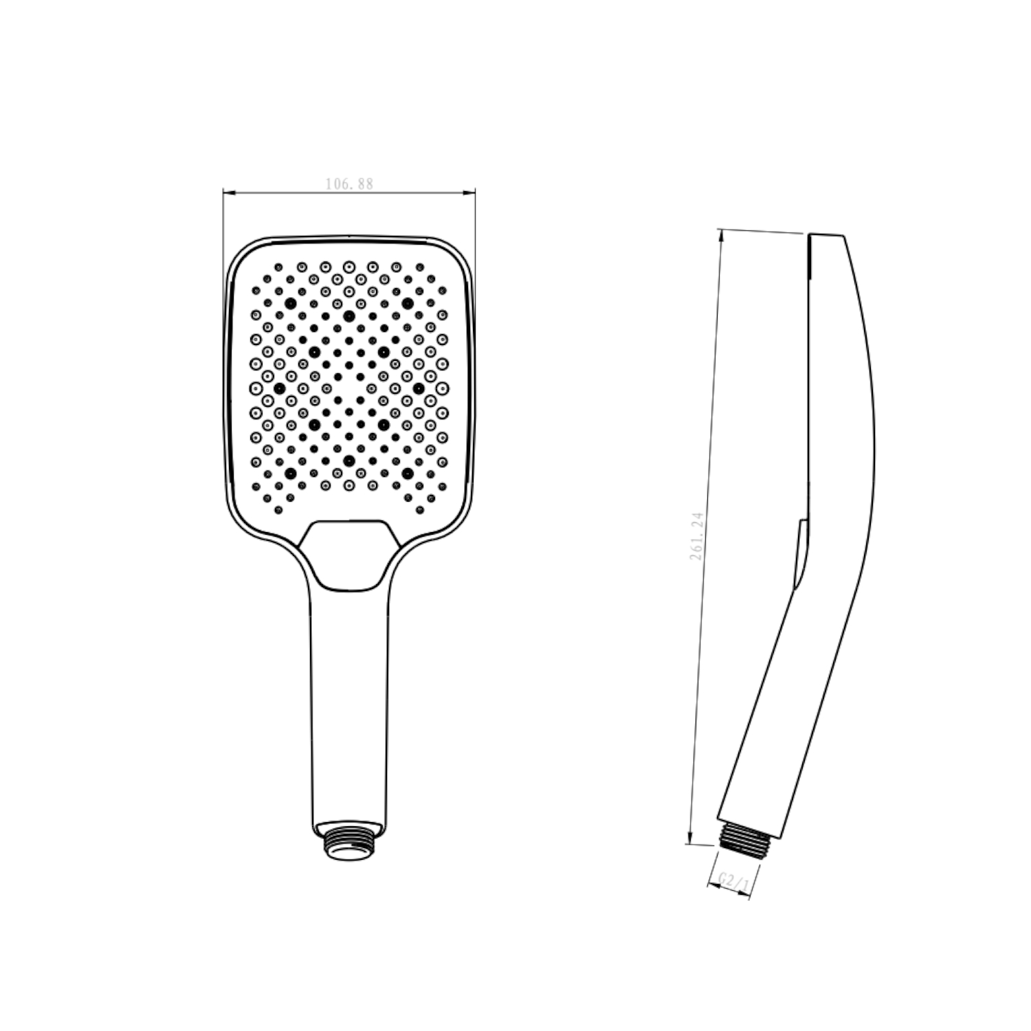 Лейка для душа Raglo R450.52, хром