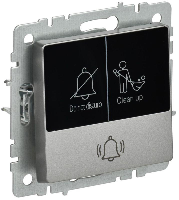 Кнопка звонка BRITE 10А ВС10-1-9-БрС для отелей с индик. механизм сталь IEK BR-V14-2-10-K46