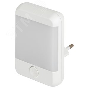 Ночник - светильник светодиодный NN-624-SW-W в розетку с выключателем белый