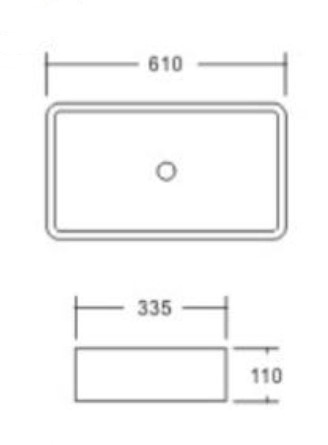 Раковина керамическая, накладная (черная матовая) SL-1073MB