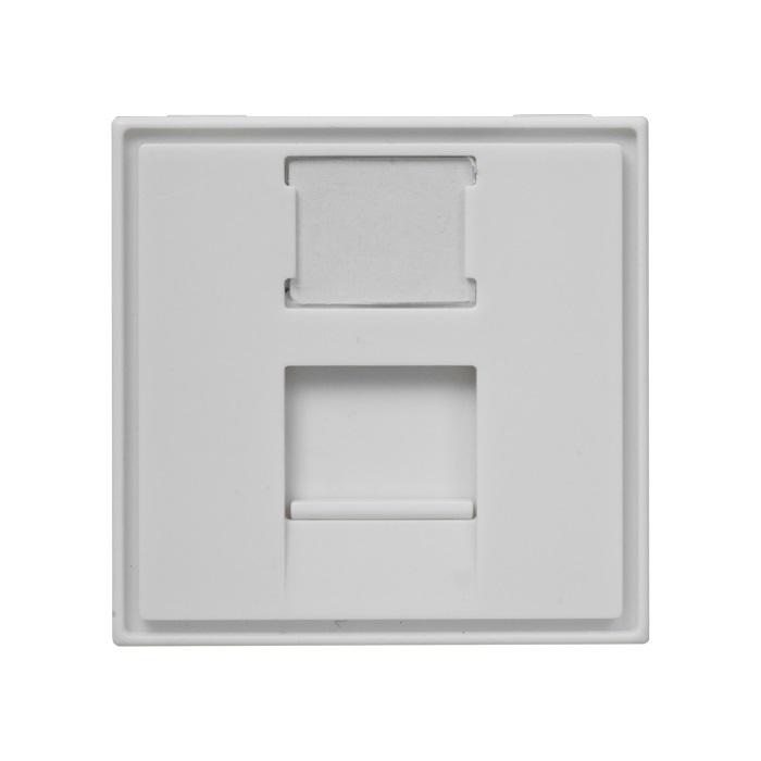 Панель лицевая 1 порт 45х45 Keystone шторка (DIY) SUPRLAN 10-0304-1