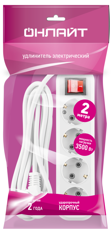 Удлинитель 90 808 OPE-S-04-200-ESC-3x1 ОНЛАЙТ 90808