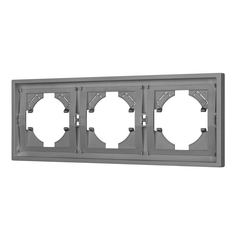 Рамка пластиковая FRM-TENDO-PL-3-GR Arlight 053845