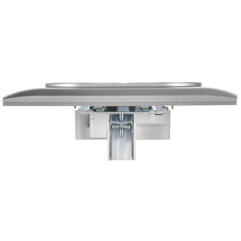 Розетка 2-м SKANDY 10А без заземл. без защ. шторок в сборе SK-R10S серебр. IEK SK-R20-10-K23-F