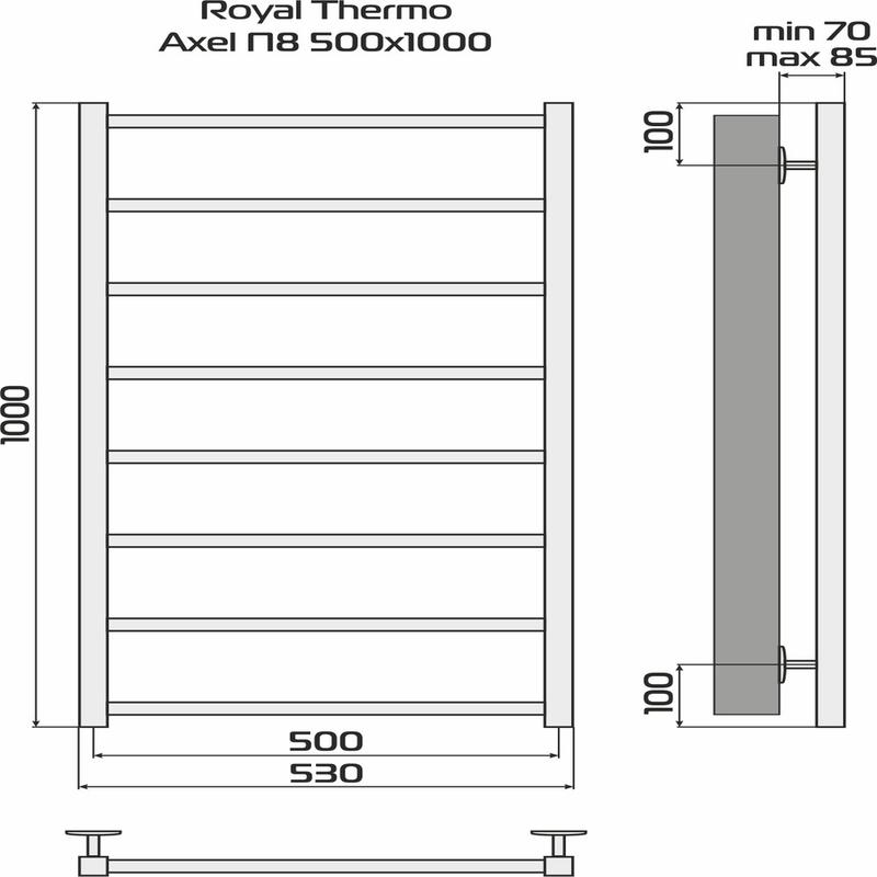 Полотенцесушитель Axel white П8 500х1000 Royal Thermo НС-1433988