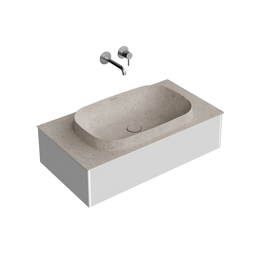 Тумба MAGICA подвесная 90, 1 ящик, утренний серый матовый