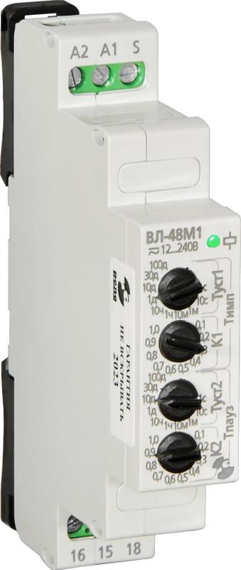 Реле времени ВЛ-48М1 УХЛ4 12-240В 50Гц/пост. 01с-100дней циклическое управляющий вход ток контактов исполнит. реле 16А 1перекл. Реле и Автоматика A8223-02834935