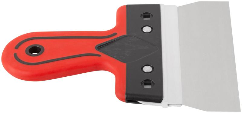 Шпатель фасадный Профи 150мм прорезиненная ручка нерж. сталь КУРС 06421