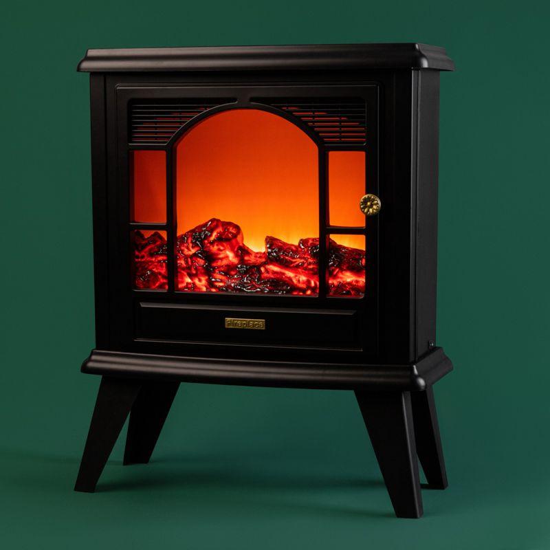 Камин светодиодный "Гранд Шале" с эффектом живого огня 45х18х56см работает от батареек 3хС (в комплект не входят) или от USB (в комплекте) черн. Neon-Night 511-024