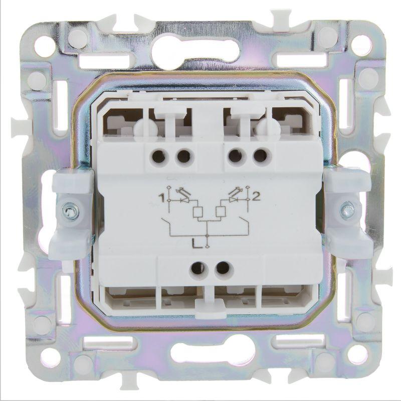 Выключатель 2-кл. SKANDY 10А SK-V09Sa с индикацией песочн. IEK SK-V20-1-10-K98
