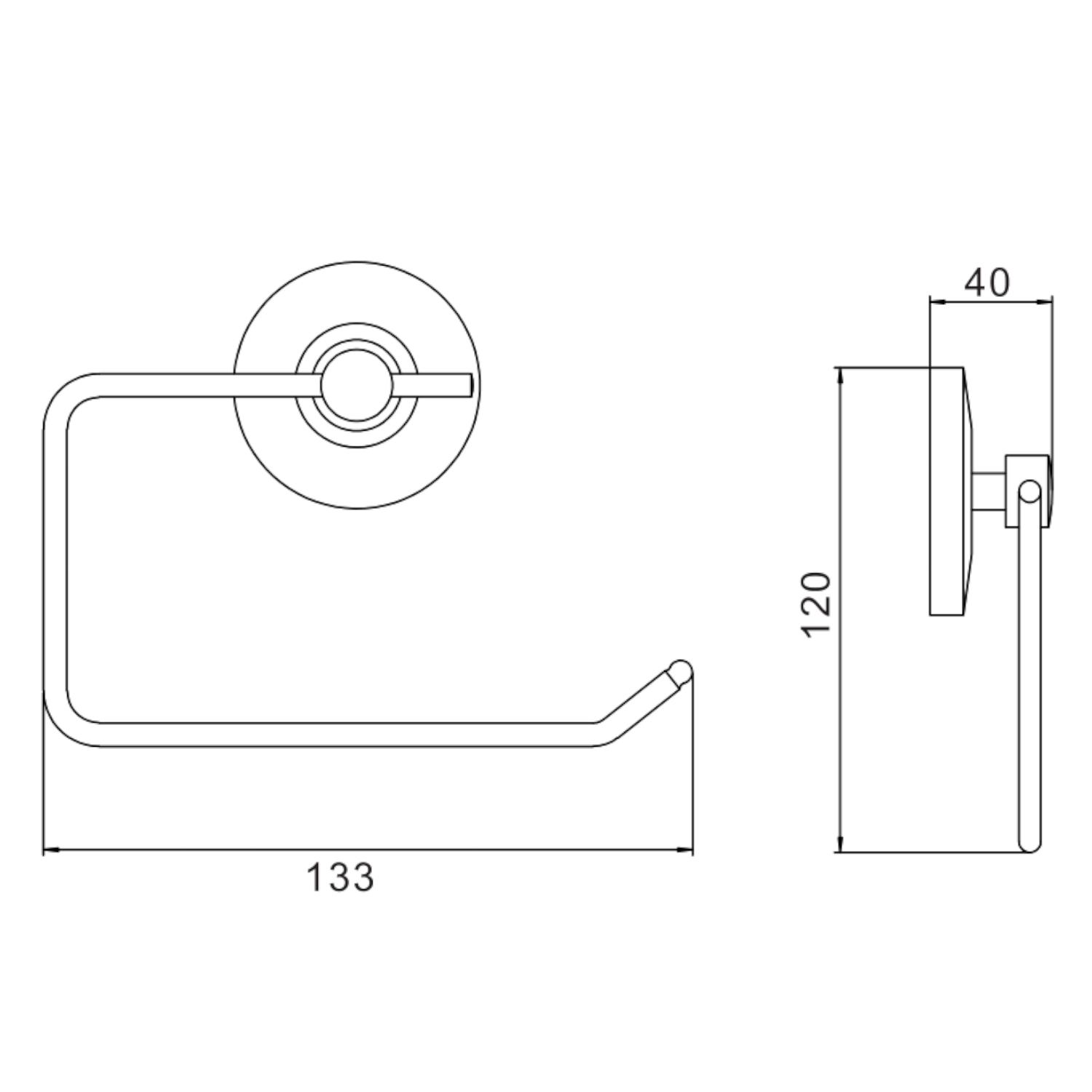 Держатель для туалетной бумаги Savol S-007152, хром