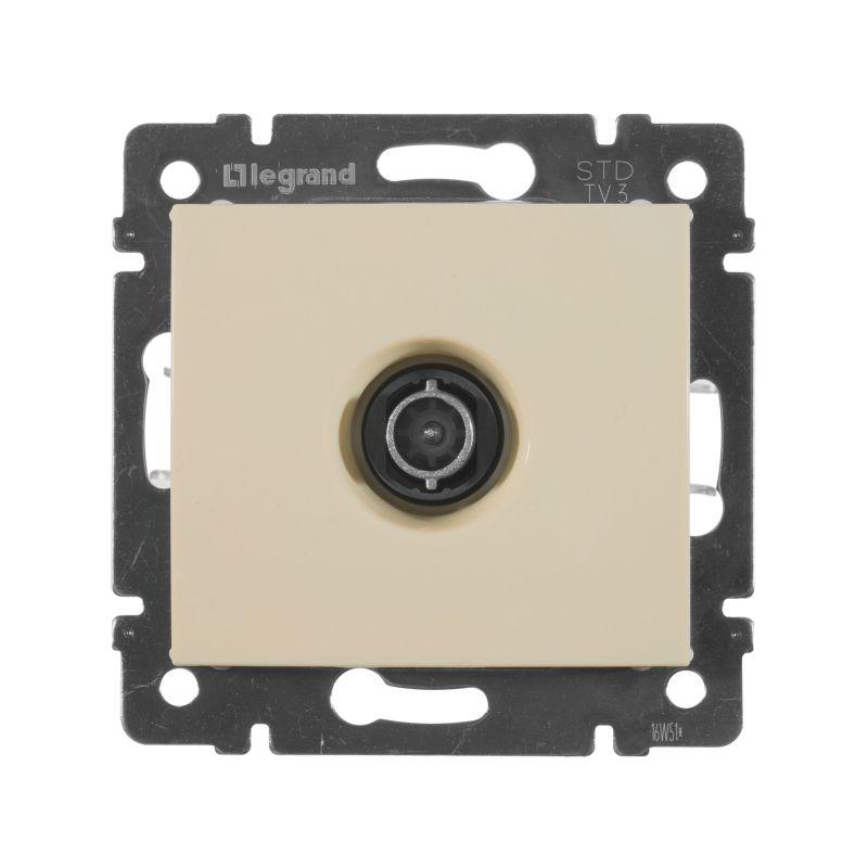 Розетка телевизионная проходная TV СП Valena 14дБ 2400МГц механизм сл. кость IEK 774331