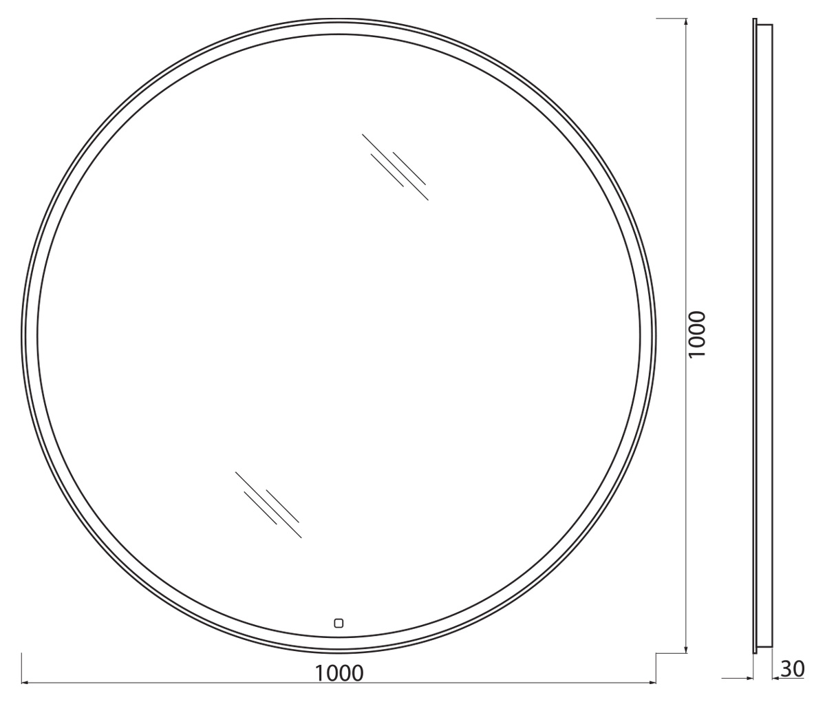 Зеркало BelBagno SPC-RNG-1000-LED-TCH