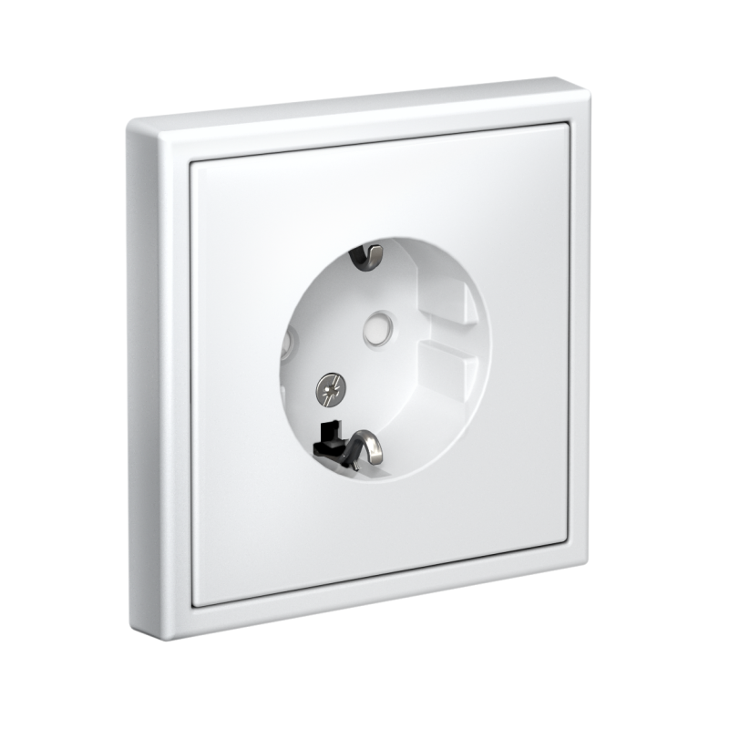 Розетка ArtGallery 16А с заземл. защ. шторки механизм бел. SE GAL000145