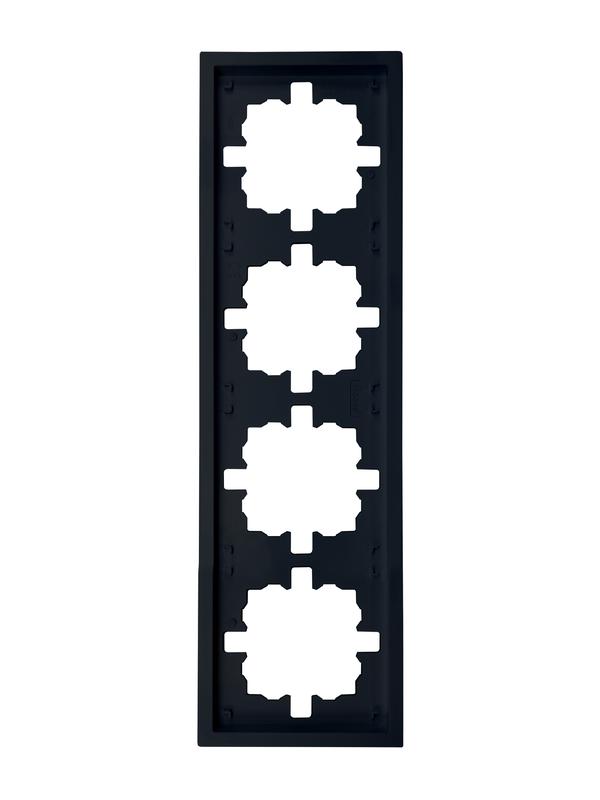 Рамка 4-мест. горизонт. ZIMA черн. бархат LEZARD 704-4200-149