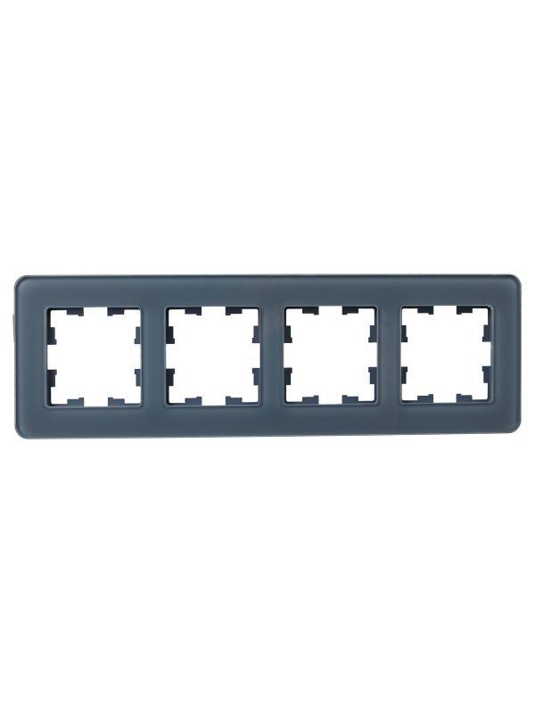 Рамка 4-м BRITE РУ-4-2-Бр стекло графит RE IEK BR-M42-G-41-K53