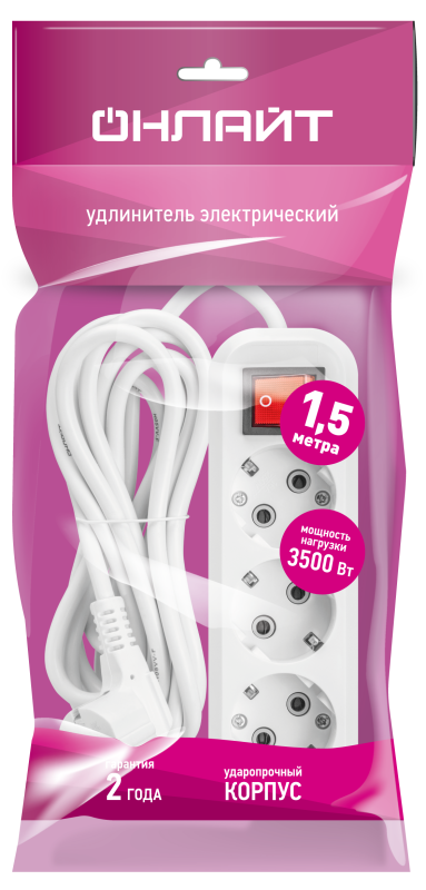 Удлинитель 90 521 OPE-S-03-150-ESC-3x1 ОНЛАЙТ 90521