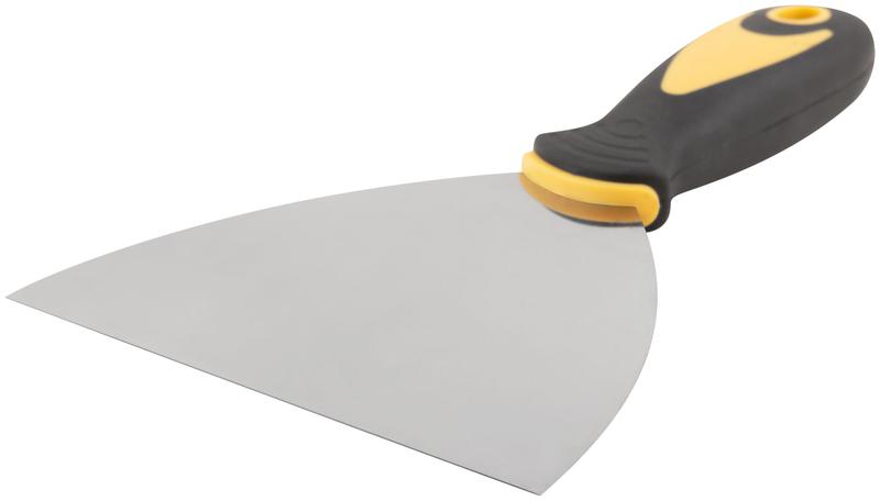 Шпатель нерж. сталь прорезиненная ручка 5дюйм (125мм) FIT 06697