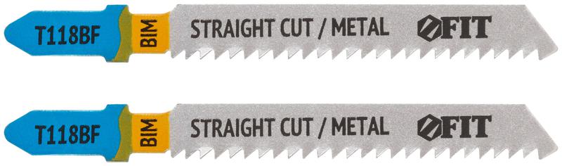 Полотно пометаллу Bimetal фрезерованные волнистые зубья 76/51/2мм (T118BF) (уп.2шт) FIT 40919