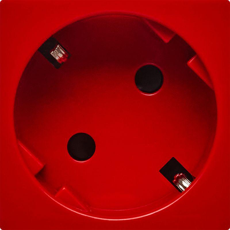 Розетка 2мод. 16А 250В 45град. с заземл. защ. шторки винт. зажимы красн. ИЭК Leg 4525052