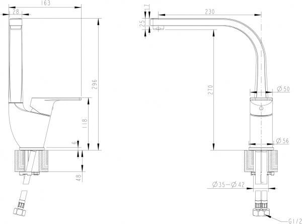 Смеситель для кухни Bravat Line (F75299C-2)