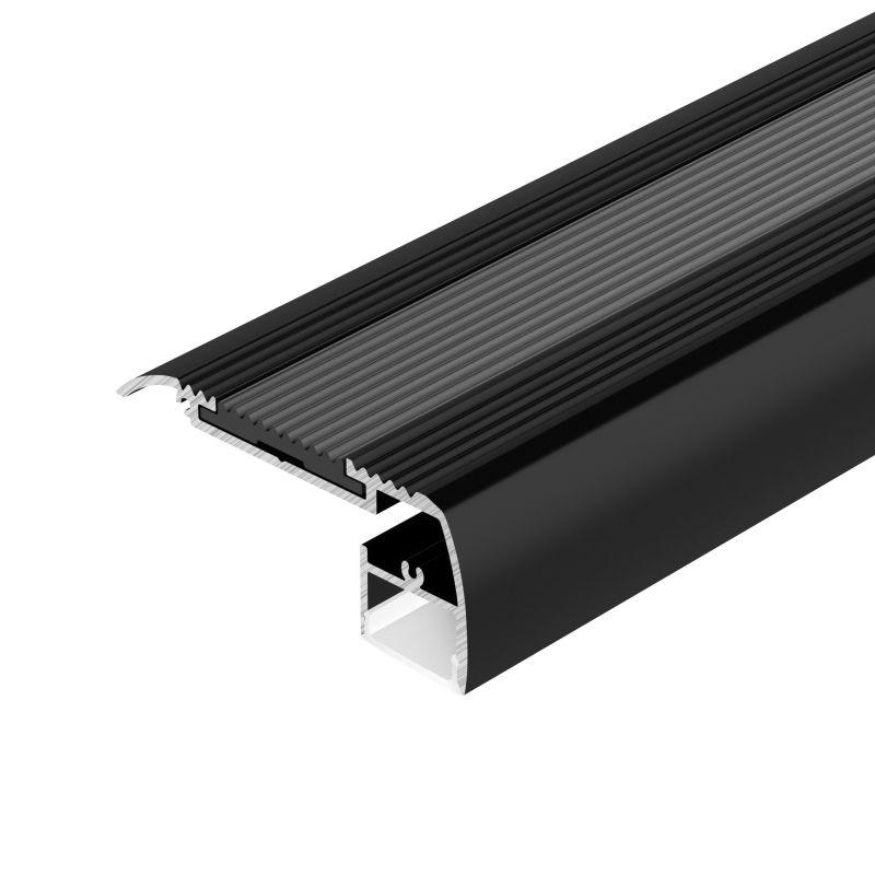 Профиль STAIR-W65-2000 ANOD BLACK L2000 алюм. Arlight 045663