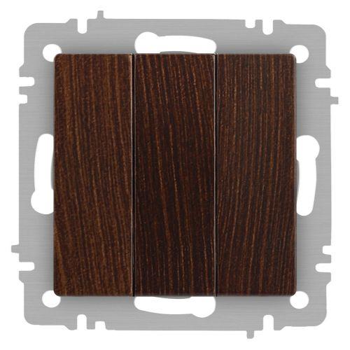 Выключатель 3-кл. СП Accent 6-106-10 10А IP20 250В AL/CU венге Intro Б0063550