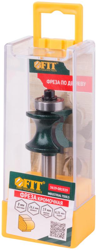 Фреза кромочная полукруглая DхHхL=28.6х19х65.3мм FIT 3619-081929