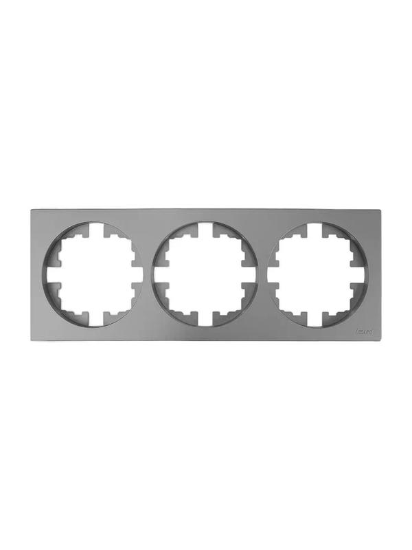 Рамка 3-м OSEN горизонт. квадрат сер. матов.LEZARD 743-7400-148