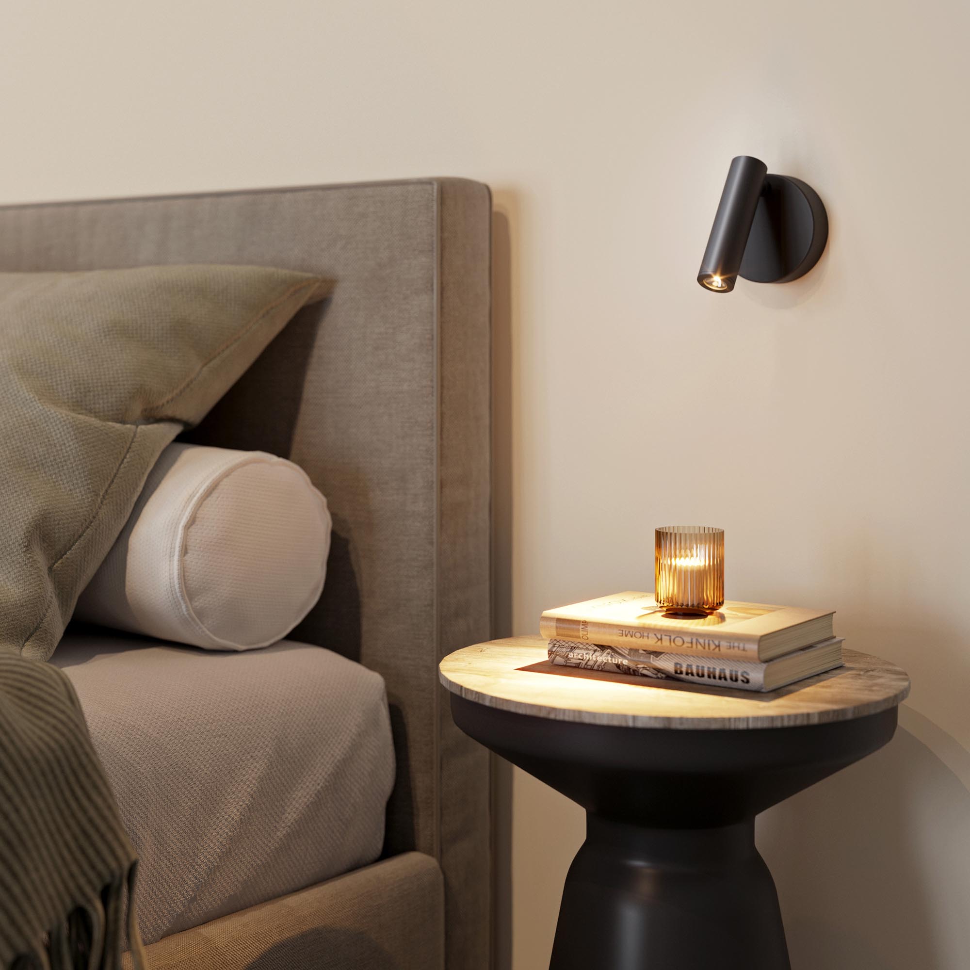 Светильник SP-BED-NB-R90-3W Warm3000 (BK, 20 deg, 230V) (IP20 металл, 3 года)