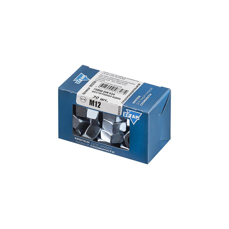 Гайка шестигранная М12 DIN 934 оцинк. (уп.30шт) Tech-Krep/Zitar 105250